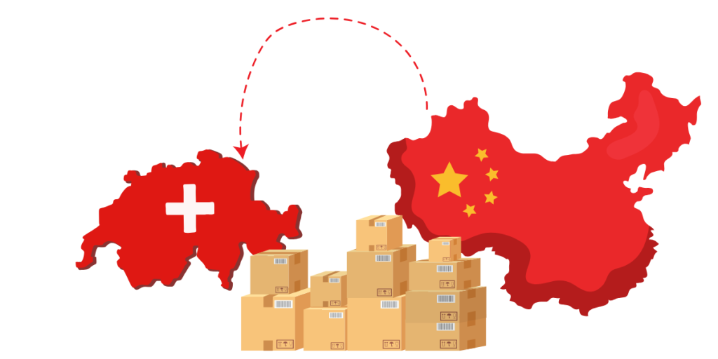 Warenimport von China in die Schweiz